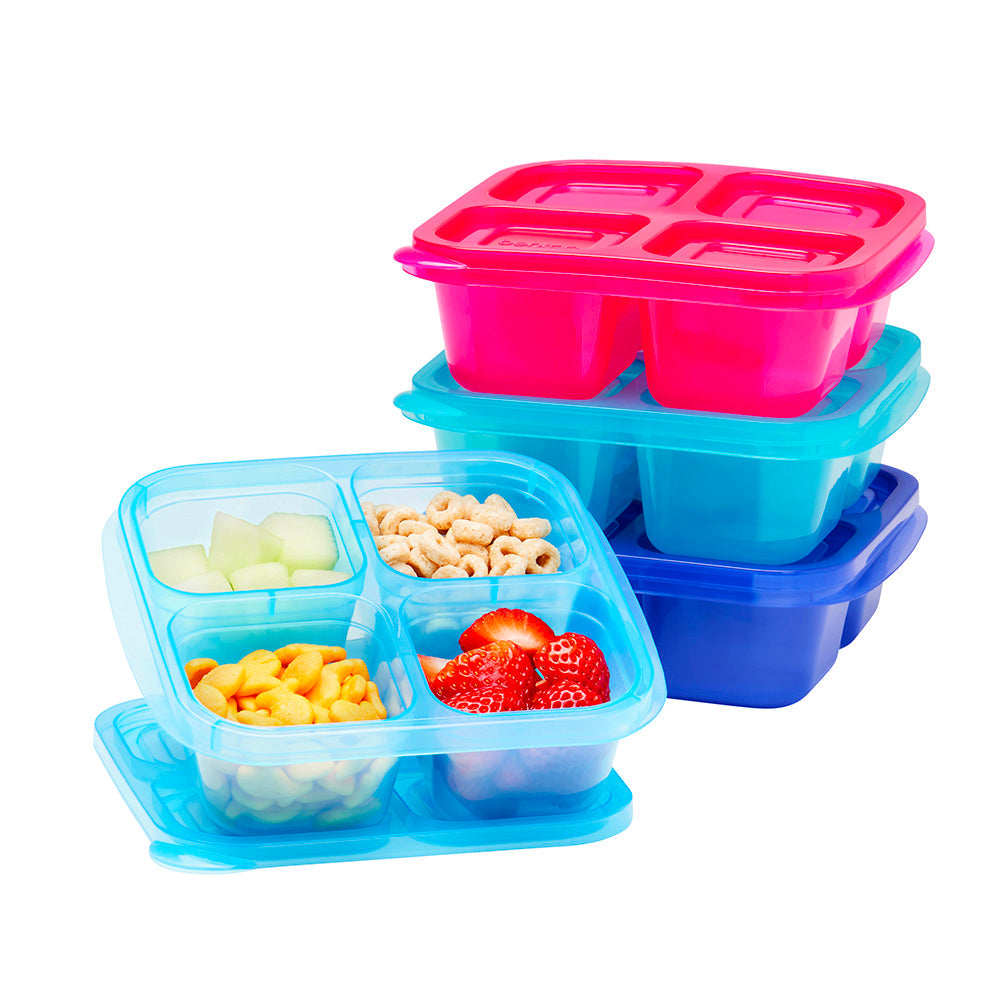 Bentgo Easyboxes 4-Compartment Snack Containers 8-Piece Set - Jewel Brights
