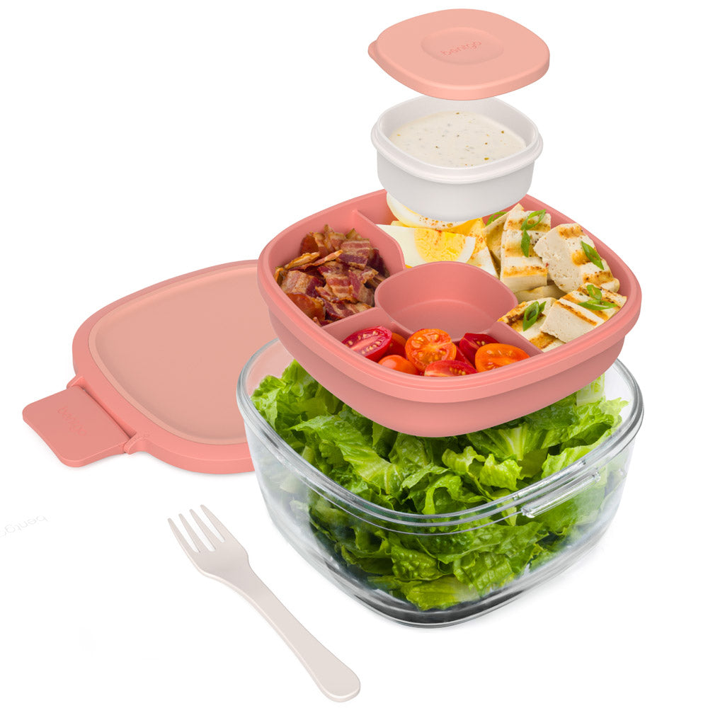 Bentgo Glass Salad Container - Coral