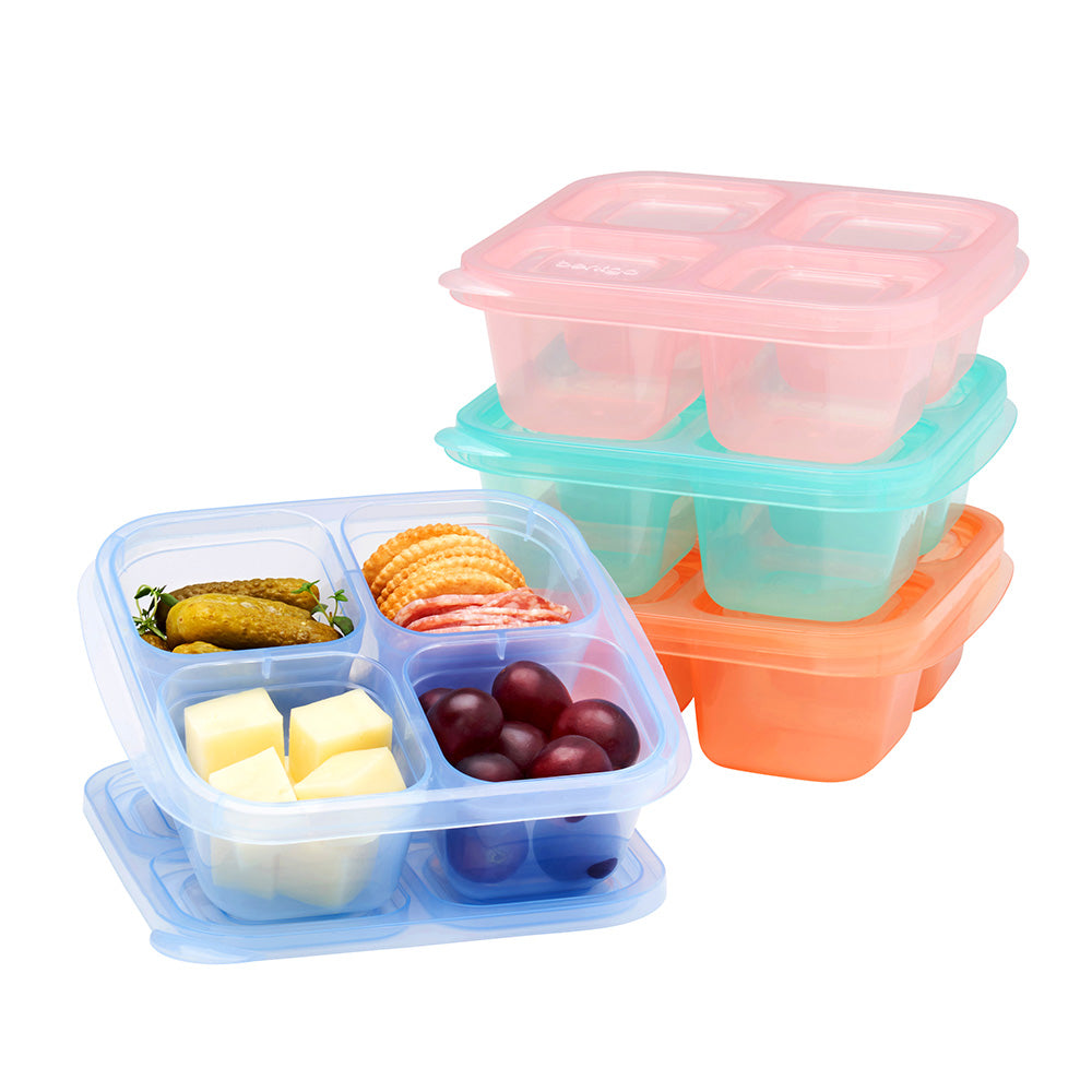 Bentgo Easyboxes 4-Compartment Snack Containers 8-Piece Set - Pastels