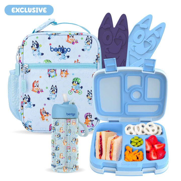 Bentgo + Bluey Kids Prints 5-Piece Lunch Box Set V3
