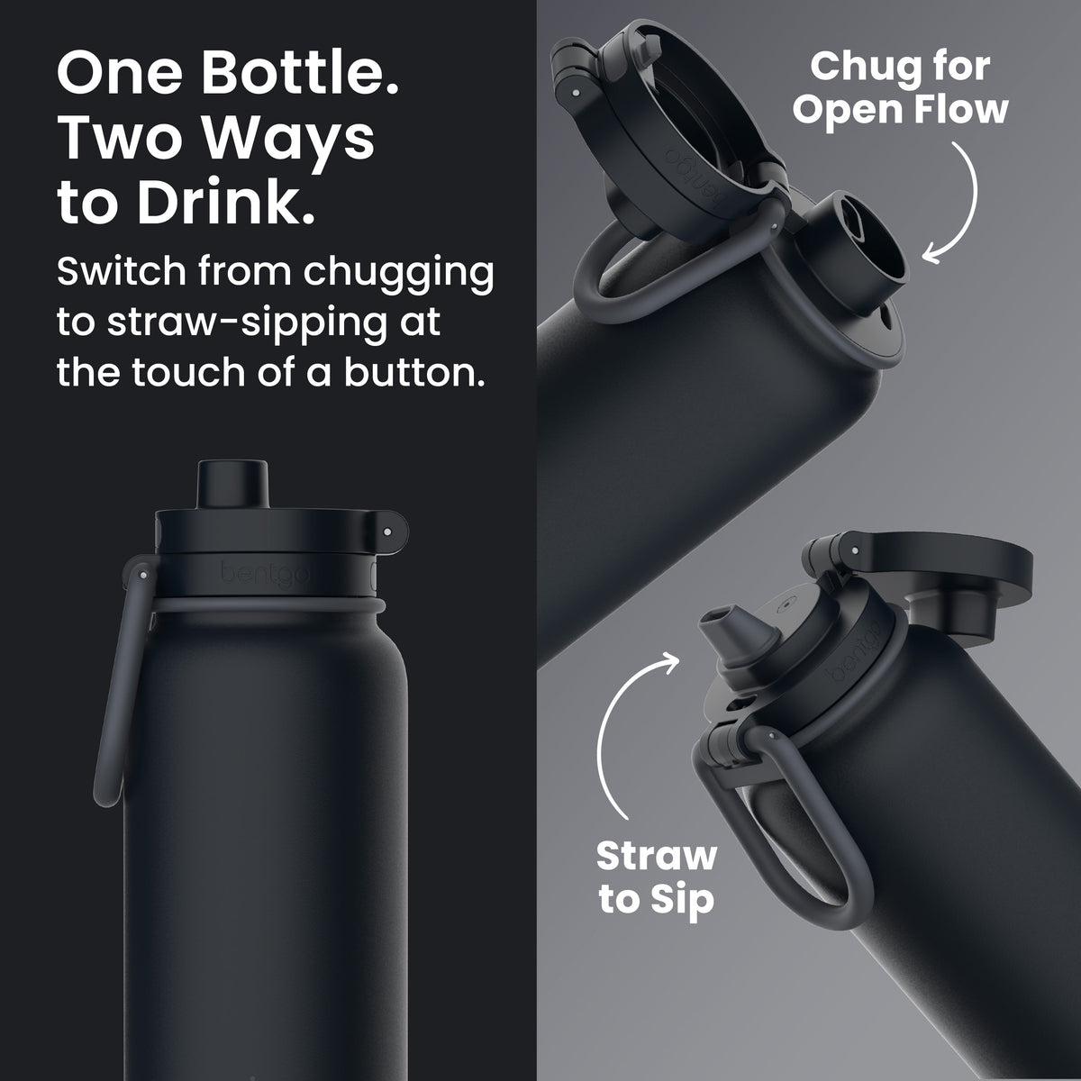 Bentgo Flip 2-in-1 Water Bottle (24 fl oz)
