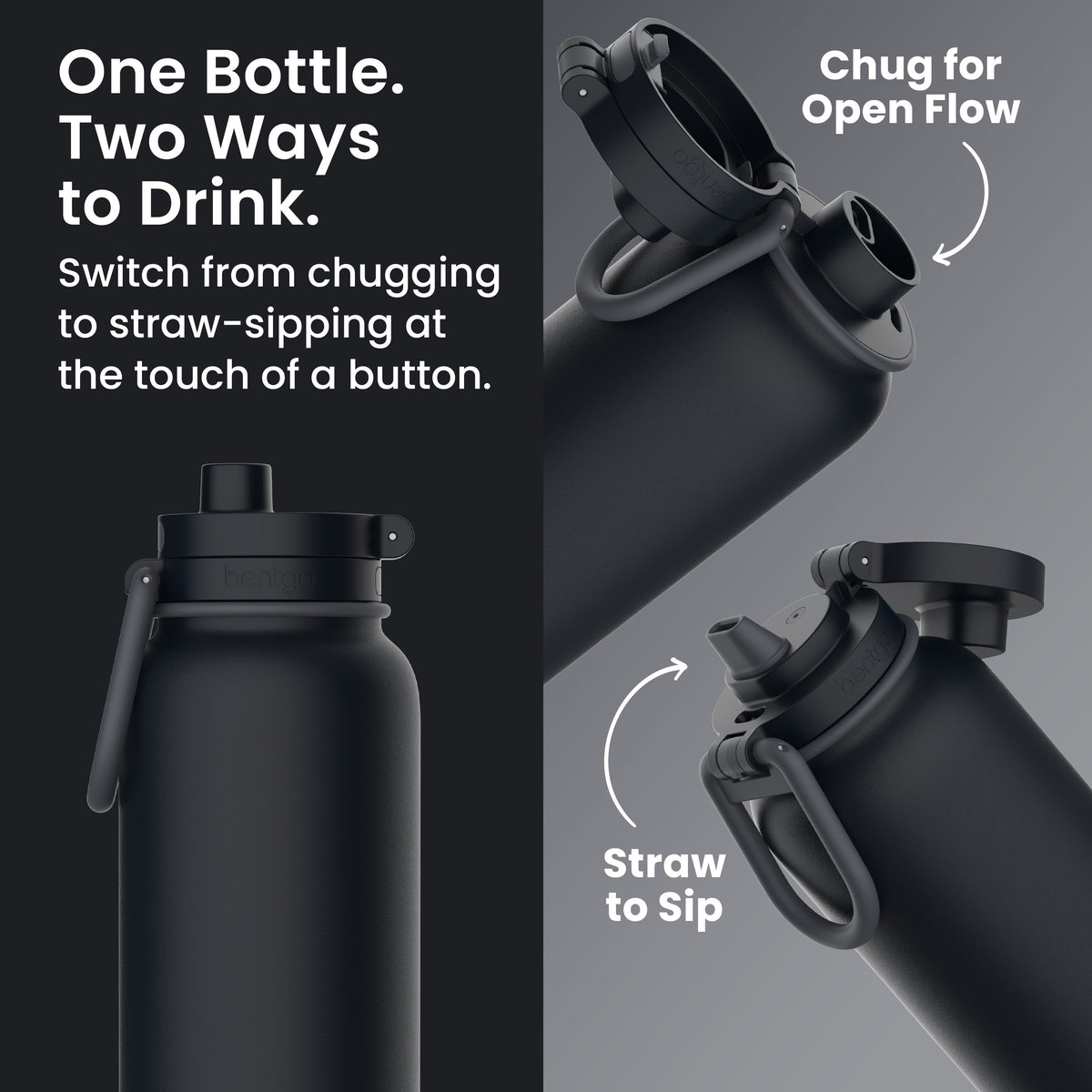 Bentgo Flip 2-in-1 Water Bottle (32 fl oz)