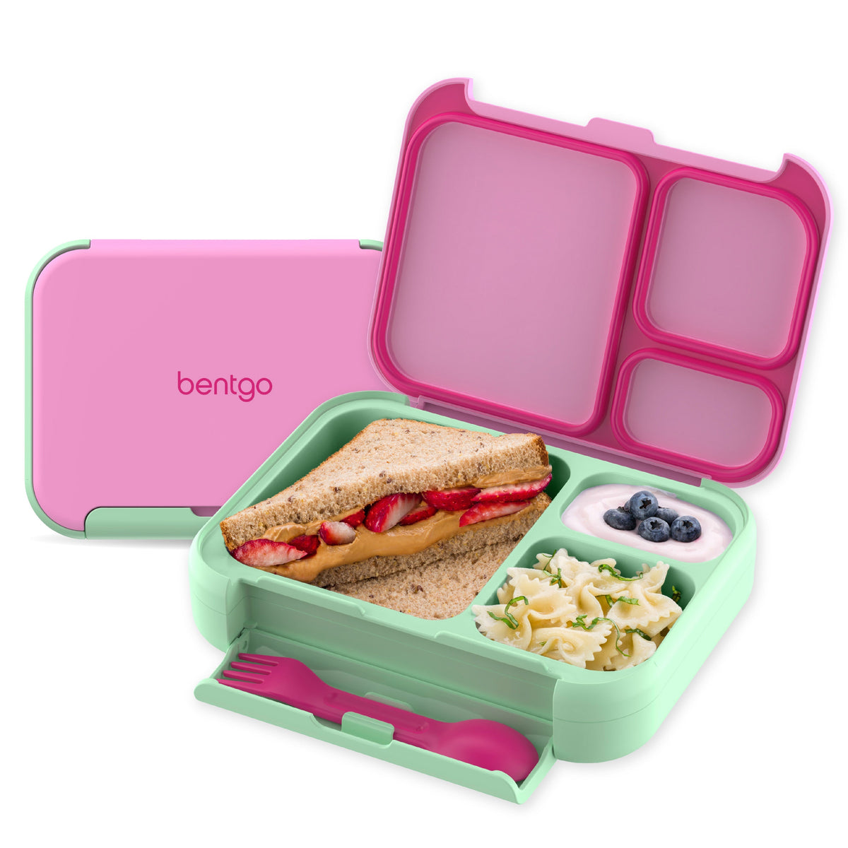 Bentgo Kids Stow & Go Lunch Box - Strawberry