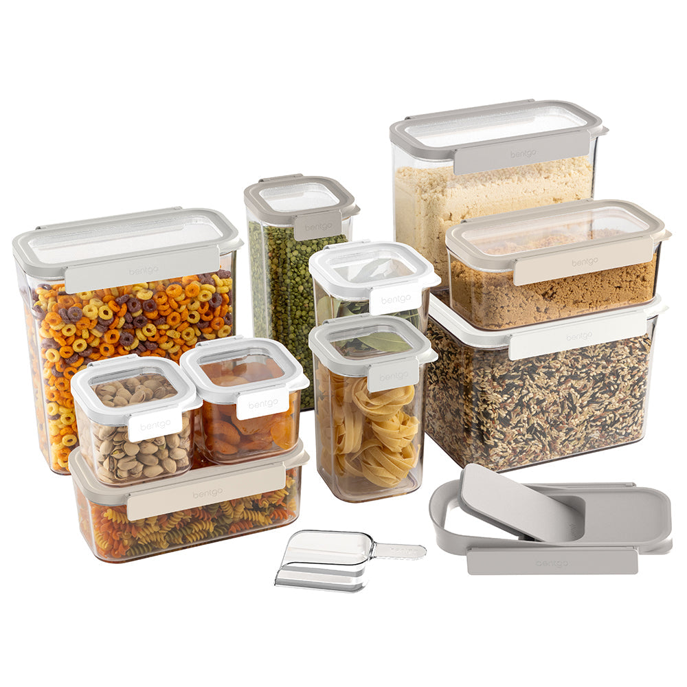 Bentgo Pantry Airtight Food Storage Containers (22-pcs) - White Stone
